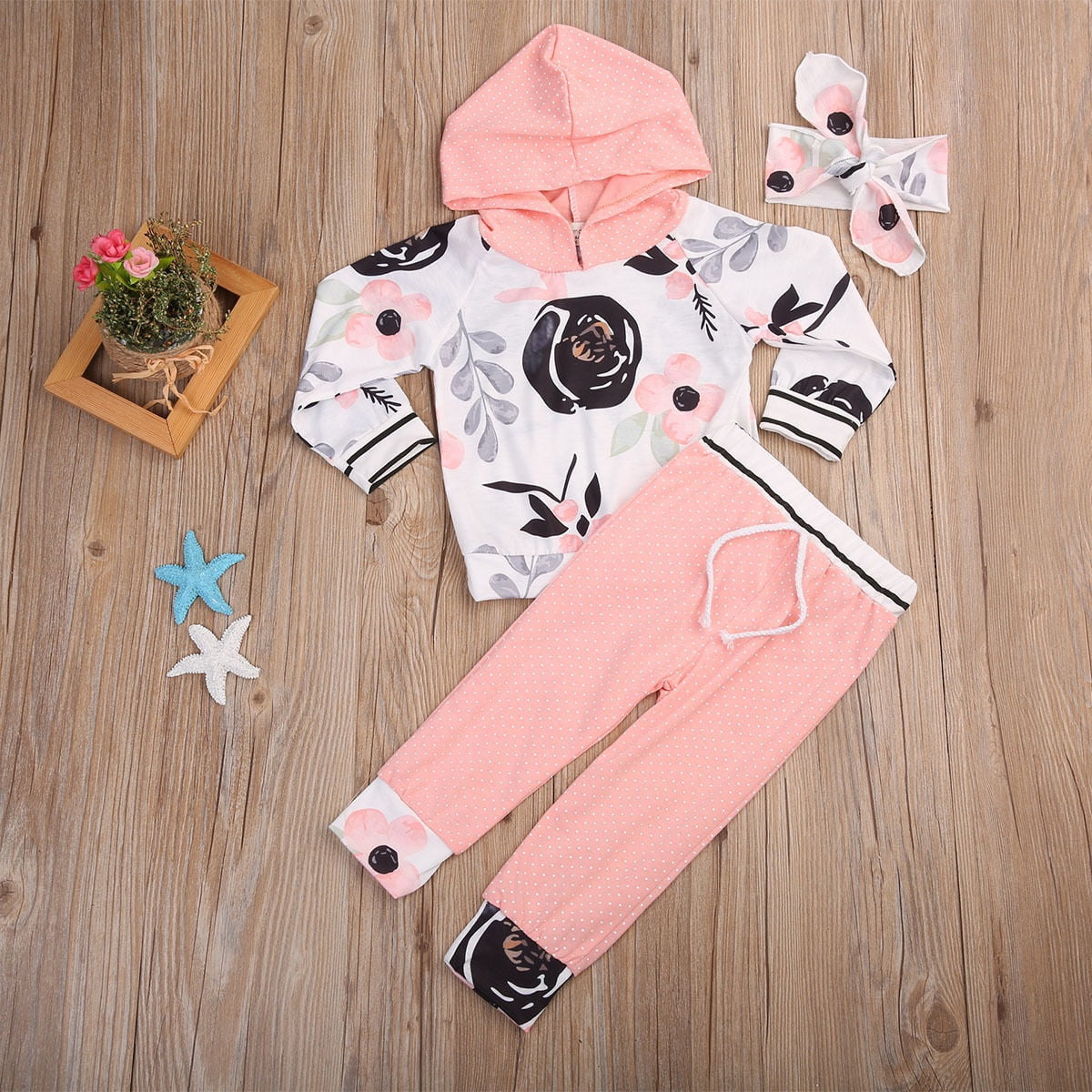 3pcs Cute Toddler Infant Newborn Baby Boy Girl Outfit Soft Catton Fashion Baby Girl T,shirt Tops+Pants Outfits Set Clothes